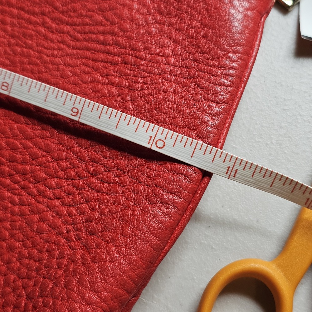 Rebecca Minkoff Monogram "D" Jody Pouch Red Leather Size Medium - Picture 9 of 11